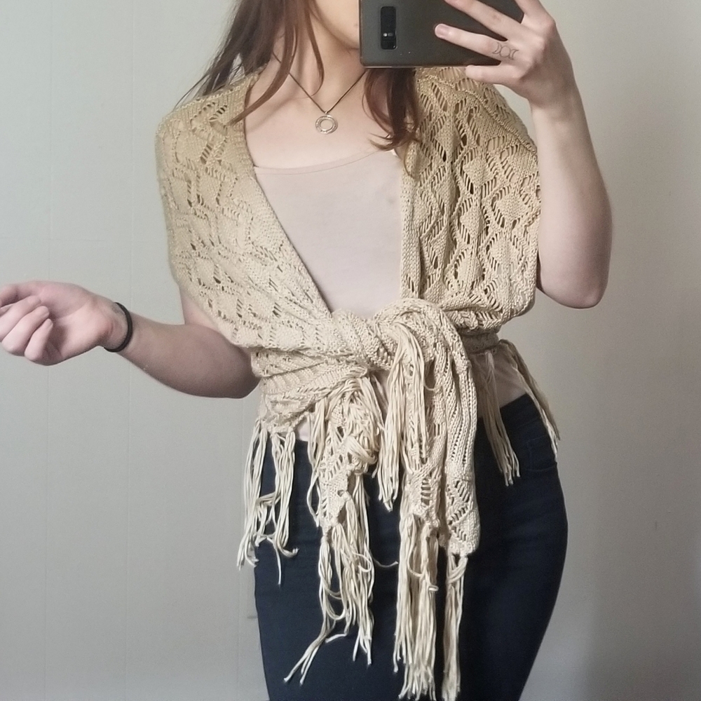 Tan shawl / cardigan
